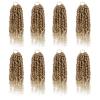 imagePassion Twist Hair  8 Packs 14 Inch Passion Twist Crochet Hair For Women Crochet Pretwisted Curly Hair Passion Twists Synthetic Braiding Hair Extensions 14 Inch 8 Packs T27T27613