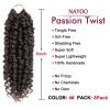 imagePassion Twist Hair  8 Packs 14 Inch Passion Twist Crochet Hair For Women Crochet Pretwisted Curly Hair Passion Twists Synthetic Braiding Hair Extensions 14 Inch 8 Packs T274