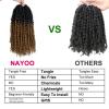 imagePassion Twist Hair  8 Packs 14 Inch Passion Twist Crochet Hair For Women Crochet Pretwisted Curly Hair Passion Twists Synthetic Braiding Hair Extensions 14 Inch 8 Packs T27OT27