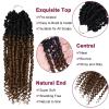 imagePassion Twist Hair  8 Packs 14 Inch Passion Twist Crochet Hair For Women Crochet Pretwisted Curly Hair Passion Twists Synthetic Braiding Hair Extensions 14 Inch 8 Packs T27OT30