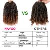 imagePassion Twist Hair  8 Packs 14 Inch Passion Twist Crochet Hair For Women Crochet Pretwisted Curly Hair Passion Twists Synthetic Braiding Hair Extensions 14 Inch 8 Packs T27T30