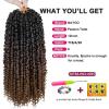 imagePassion Twist Hair  8 Packs 14 Inch Passion Twist Crochet Hair For Women Crochet Pretwisted Curly Hair Passion Twists Synthetic Braiding Hair Extensions 14 Inch 8 Packs T27T1B430