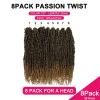 imagePassion Twist Hair  8 Packs 14 Inch Passion Twist Crochet Hair For Women Crochet Pretwisted Curly Hair Passion Twists Synthetic Braiding Hair Extensions 14 Inch 8 Packs T27T27