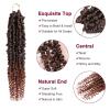 imagePassion Twist Hair  8 Packs 14 Inch Passion Twist Crochet Hair For Women Crochet Pretwisted Curly Hair Passion Twists Synthetic Braiding Hair Extensions 14 Inch 8 Packs T27T350