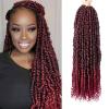 imagePassion Twist Hair  8 Packs 14 Inch Passion Twist Crochet Hair For Women Crochet Pretwisted Curly Hair Passion Twists Synthetic Braiding Hair Extensions 14 Inch 8 Packs T27TBUG