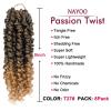 imagePassion Twist Hair  8 Packs 14 Inch Passion Twist Crochet Hair For Women Crochet Pretwisted Curly Hair Passion Twists Synthetic Braiding Hair Extensions 14 Inch 8 Packs T27T27