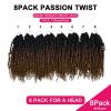 imagePassion Twist Hair  8 Packs 14 Inch Passion Twist Crochet Hair For Women Crochet Pretwisted Curly Hair Passion Twists Synthetic Braiding Hair Extensions 14 Inch 8 Packs T27T1B3027