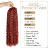 imagePassion Twist Hair  8 Packs 14 Inch Passion Twist Crochet Hair For Women Crochet Pretwisted Curly Hair Passion Twists Synthetic Braiding Hair Extensions 14 Inch 8 Packs T27350