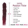 imagePassion Twist Hair  8 Packs 14 Inch Passion Twist Crochet Hair For Women Crochet Pretwisted Curly Hair Passion Twists Synthetic Braiding Hair Extensions 14 Inch 8 Packs T27TBUG