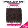 imagePassion Twist Hair  8 Packs 14 Inch Passion Twist Crochet Hair For Women Crochet Pretwisted Curly Hair Passion Twists Synthetic Braiding Hair Extensions 14 Inch 8 Packs T274