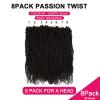 imagePassion Twist Hair  8 Packs 14 Inch Passion Twist Crochet Hair For Women Crochet Pretwisted Curly Hair Passion Twists Synthetic Braiding Hair Extensions 14 Inch 8 Packs T274