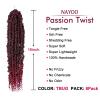 imagePassion Twist Hair  8 Packs 14 Inch Passion Twist Crochet Hair For Women Crochet Pretwisted Curly Hair Passion Twists Synthetic Braiding Hair Extensions 14 Inch 8 Packs T27TBUG