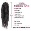 imagePassion Twist Hair  8 Packs 14 Inch Passion Twist Crochet Hair For Women Crochet Pretwisted Curly Hair Passion Twists Synthetic Braiding Hair Extensions 14 Inch 8 Packs T274