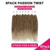 imagePassion Twist Hair  8 Packs 14 Inch Passion Twist Crochet Hair For Women Crochet Pretwisted Curly Hair Passion Twists Synthetic Braiding Hair Extensions 14 Inch 8 Packs T27T27613