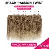 imagePassion Twist Hair  8 Packs 14 Inch Passion Twist Crochet Hair For Women Crochet Pretwisted Curly Hair Passion Twists Synthetic Braiding Hair Extensions 14 Inch 8 Packs T27T27613