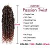 imagePassion Twist Hair  8 Packs 14 Inch Passion Twist Crochet Hair For Women Crochet Pretwisted Curly Hair Passion Twists Synthetic Braiding Hair Extensions 14 Inch 8 Packs T27T350