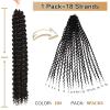 imagePassion Twist Hair  8 Packs 14 Inch Passion Twist Crochet Hair For Women Crochet Pretwisted Curly Hair Passion Twists Synthetic Braiding Hair Extensions 14 Inch 8 Packs T271B