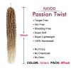 imagePassion Twist Hair  8 Packs 14 Inch Passion Twist Crochet Hair For Women Crochet Pretwisted Curly Hair Passion Twists Synthetic Braiding Hair Extensions 14 Inch 8 Packs T27T27613
