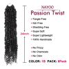 imagePassion Twist Hair  8 Packs 14 Inch Passion Twist Crochet Hair For Women Crochet Pretwisted Curly Hair Passion Twists Synthetic Braiding Hair Extensions 14 Inch 8 Packs T271B