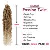 imagePassion Twist Hair  8 Packs 14 Inch Passion Twist Crochet Hair For Women Crochet Pretwisted Curly Hair Passion Twists Synthetic Braiding Hair Extensions 14 Inch 8 Packs T27T27613