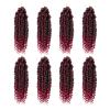 imagePassion Twist Hair  8 Packs 14 Inch Passion Twist Crochet Hair For Women Crochet Pretwisted Curly Hair Passion Twists Synthetic Braiding Hair Extensions 14 Inch 8 Packs T27TBUG