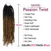imagePassion Twist Hair  8 Packs 14 Inch Passion Twist Crochet Hair For Women Crochet Pretwisted Curly Hair Passion Twists Synthetic Braiding Hair Extensions 14 Inch 8 Packs T27OT27