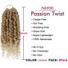 imagePassion Twist Hair  8 Packs 14 Inch Passion Twist Crochet Hair For Women Crochet Pretwisted Curly Hair Passion Twists Synthetic Braiding Hair Extensions 14 Inch 8 Packs T27T27613