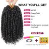 imagePassion Twist Hair  8 Packs 14 Inch Passion Twist Crochet Hair For Women Crochet Pretwisted Curly Hair Passion Twists Synthetic Braiding Hair Extensions 14 Inch 8 Packs T271B