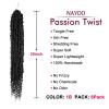 imagePassion Twist Hair  8 Packs 14 Inch Passion Twist Crochet Hair For Women Crochet Pretwisted Curly Hair Passion Twists Synthetic Braiding Hair Extensions 14 Inch 8 Packs T271 B