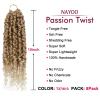 imagePassion Twist Hair  8 Packs 14 Inch Passion Twist Crochet Hair For Women Crochet Pretwisted Curly Hair Passion Twists Synthetic Braiding Hair Extensions 14 Inch 8 Packs T27T27613