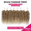 imagePassion Twist Hair  8 Packs 14 Inch Passion Twist Crochet Hair For Women Crochet Pretwisted Curly Hair Passion Twists Synthetic Braiding Hair Extensions 14 Inch 8 Packs T27T27613