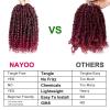 imagePassion Twist Hair  8 Packs 14 Inch Passion Twist Crochet Hair For Women Crochet Pretwisted Curly Hair Passion Twists Synthetic Braiding Hair Extensions 14 Inch 8 Packs T27TBUG