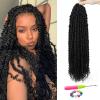 imagePassion Twist Hair  8 Packs 14 Inch Passion Twist Crochet Hair For Women Crochet Pretwisted Curly Hair Passion Twists Synthetic Braiding Hair Extensions 14 Inch 8 Packs T271B