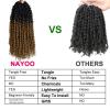 imagePassion Twist Hair  8 Packs 14 Inch Passion Twist Crochet Hair For Women Crochet Pretwisted Curly Hair Passion Twists Synthetic Braiding Hair Extensions 14 Inch 8 Packs T27OT27