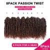 imagePassion Twist Hair  8 Packs 14 Inch Passion Twist Crochet Hair For Women Crochet Pretwisted Curly Hair Passion Twists Synthetic Braiding Hair Extensions 14 Inch 8 Packs T27T350