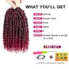 imagePassion Twist Hair  8 Packs 14 Inch Passion Twist Crochet Hair For Women Crochet Pretwisted Curly Hair Passion Twists Synthetic Braiding Hair Extensions 14 Inch 8 Packs T27TBUG