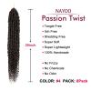imagePassion Twist Hair  8 Packs 14 Inch Passion Twist Crochet Hair For Women Crochet Pretwisted Curly Hair Passion Twists Synthetic Braiding Hair Extensions 14 Inch 8 Packs T274