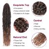 imagePassion Twist Hair  8 Packs 14 Inch Passion Twist Crochet Hair For Women Crochet Pretwisted Curly Hair Passion Twists Synthetic Braiding Hair Extensions 14 Inch 8 Packs T27T30