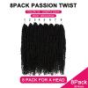 imagePassion Twist Hair  8 Packs 14 Inch Passion Twist Crochet Hair For Women Crochet Pretwisted Curly Hair Passion Twists Synthetic Braiding Hair Extensions 14 Inch 8 Packs T271B