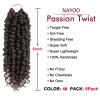 imagePassion Twist Hair  8 Packs 14 Inch Passion Twist Crochet Hair For Women Crochet Pretwisted Curly Hair Passion Twists Synthetic Braiding Hair Extensions 14 Inch 8 Packs T274