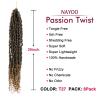 imagePassion Twist Hair  8 Packs 14 Inch Passion Twist Crochet Hair For Women Crochet Pretwisted Curly Hair Passion Twists Synthetic Braiding Hair Extensions 14 Inch 8 Packs T27T27