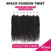 imagePassion Twist Hair  8 Packs 14 Inch Passion Twist Crochet Hair For Women Crochet Pretwisted Curly Hair Passion Twists Synthetic Braiding Hair Extensions 14 Inch 8 Packs T274