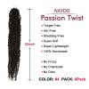 imagePassion Twist Hair  8 Packs 14 Inch Passion Twist Crochet Hair For Women Crochet Pretwisted Curly Hair Passion Twists Synthetic Braiding Hair Extensions 14 Inch 8 Packs T274