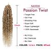 imagePassion Twist Hair  8 Packs 14 Inch Passion Twist Crochet Hair For Women Crochet Pretwisted Curly Hair Passion Twists Synthetic Braiding Hair Extensions 14 Inch 8 Packs T27T27613