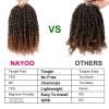 imagePassion Twist Hair  8 Packs 14 Inch Passion Twist Crochet Hair For Women Crochet Pretwisted Curly Hair Passion Twists Synthetic Braiding Hair Extensions 14 Inch 8 Packs T27T30