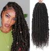 imagePassion Twist Hair  8 Packs 14 Inch Passion Twist Crochet Hair For Women Crochet Pretwisted Curly Hair Passion Twists Synthetic Braiding Hair Extensions 14 Inch 8 Packs T274