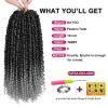 imagePassion Twist Hair  8 Packs 14 Inch Passion Twist Crochet Hair For Women Crochet Pretwisted Curly Hair Passion Twists Synthetic Braiding Hair Extensions 14 Inch 8 Packs T27TGREY