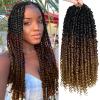 imagePassion Twist Hair  8 Packs 14 Inch Passion Twist Crochet Hair For Women Crochet Pretwisted Curly Hair Passion Twists Synthetic Braiding Hair Extensions 14 Inch 8 Packs T27T1B3027