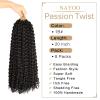 imagePassion Twist Hair  8 Packs 14 Inch Passion Twist Crochet Hair For Women Crochet Pretwisted Curly Hair Passion Twists Synthetic Braiding Hair Extensions 14 Inch 8 Packs T271B