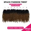imagePassion Twist Hair  8 Packs 14 Inch Passion Twist Crochet Hair For Women Crochet Pretwisted Curly Hair Passion Twists Synthetic Braiding Hair Extensions 14 Inch 8 Packs T27OT27